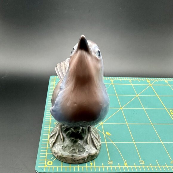 Robin Bird On Branch Dahl Jensen Copenhagen Porcelain Sculpture Figure NR. 1280 - Picture 13 of 16